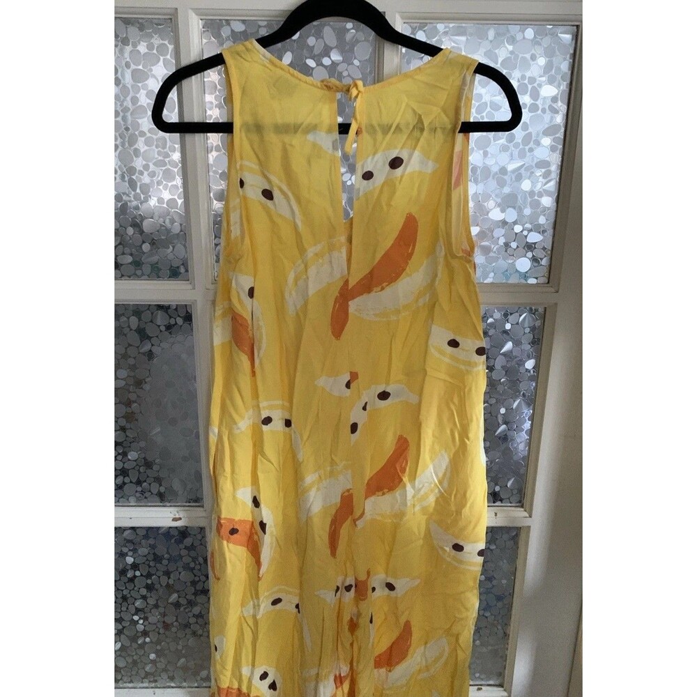 NWT Pepaloves Jumpsuit Bananas Summer Fun Rayon Sz L Beach Lounge Festival - Picture 4 of 8